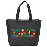 Dad Brick Builder Funny Blocks Master Builder Awesome Cute Zip Tote Bag