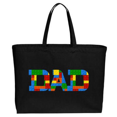 Dad Brick Builder Funny Blocks Master Builder Awesome Cute Cotton Canvas Jumbo Tote