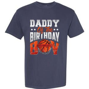 Daddy Basketball Birthday Boy Family Baller Bday Party Garment-Dyed Heavyweight T-Shirt