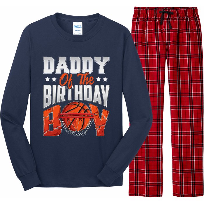 Daddy Basketball Birthday Boy Family Baller Bday Party Long Sleeve Pajama Set