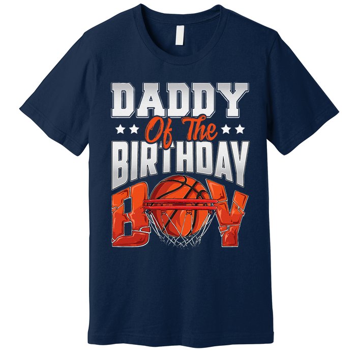 Daddy Basketball Birthday Boy Family Baller Bday Party Premium T-Shirt