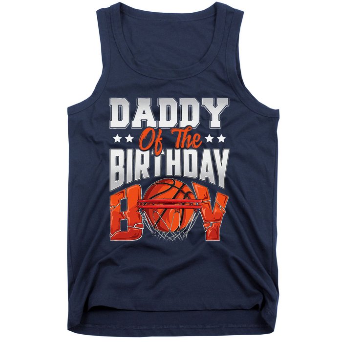 Daddy Basketball Birthday Boy Family Baller Bday Party Tank Top