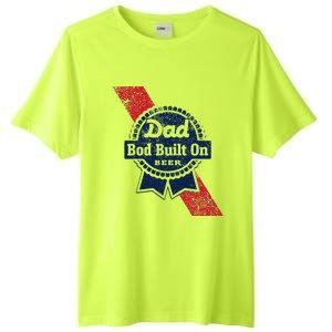 Dad Bod Built On Beer Funny Beer Tall Fusion ChromaSoft Performance T-Shirt