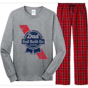 Dad Bod Built On Beer Funny Beer Long Sleeve Pajama Set