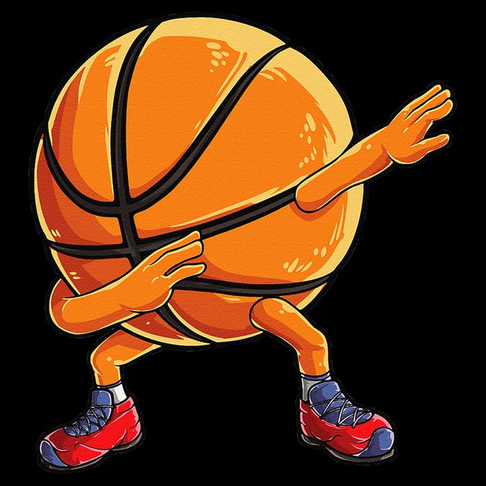 Dabbing Basketball Ball Funny Sports Player Stripe Pom Pom Beanie