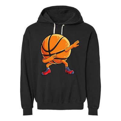 Dabbing Basketball Ball Funny Sports Player Garment-Dyed Fleece Hoodie