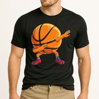 Dabbing Basketball Ball Funny Sports Player Cooling Performance Crew T-Shirt
