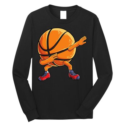 Dabbing Basketball Ball Funny Sports Player Long Sleeve Shirt