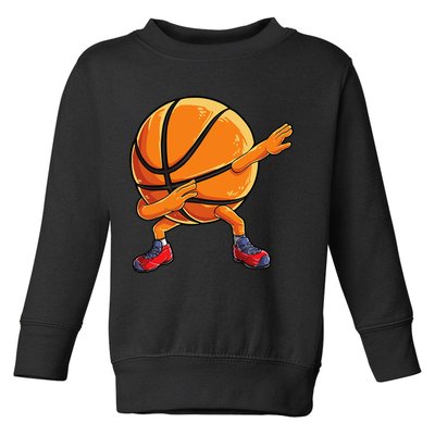 Dabbing Basketball Ball Funny Sports Player Toddler Sweatshirt