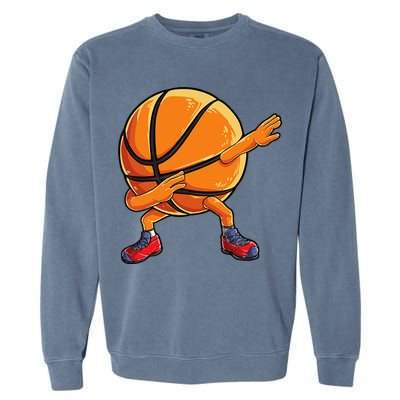 Dabbing Basketball Ball Funny Sports Player Garment-Dyed Sweatshirt