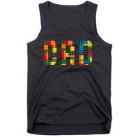 Dad Brick Builder Funny Blocks Master Builder Tank Top