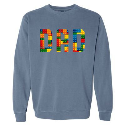 Dad Brick Builder Funny Blocks Master Builder Garment-Dyed Sweatshirt