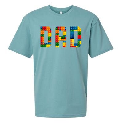 Dad Brick Builder Funny Blocks Master Builder Sueded Cloud Jersey T-Shirt