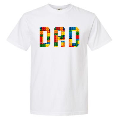 Dad Brick Builder Funny Blocks Master Builder Garment-Dyed Heavyweight T-Shirt