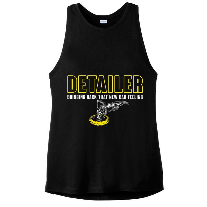Detailer Bringing Back That New Car Feeling Auto Detailing Ladies PosiCharge Tri-Blend Wicking Tank