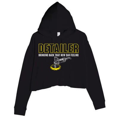 Detailer Bringing Back That New Car Feeling Auto Detailing Crop Fleece Hoodie