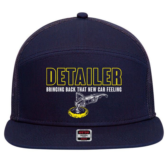 Detailer Bringing Back That New Car Feeling Auto Detailing 7 Panel Mesh Trucker Snapback Hat