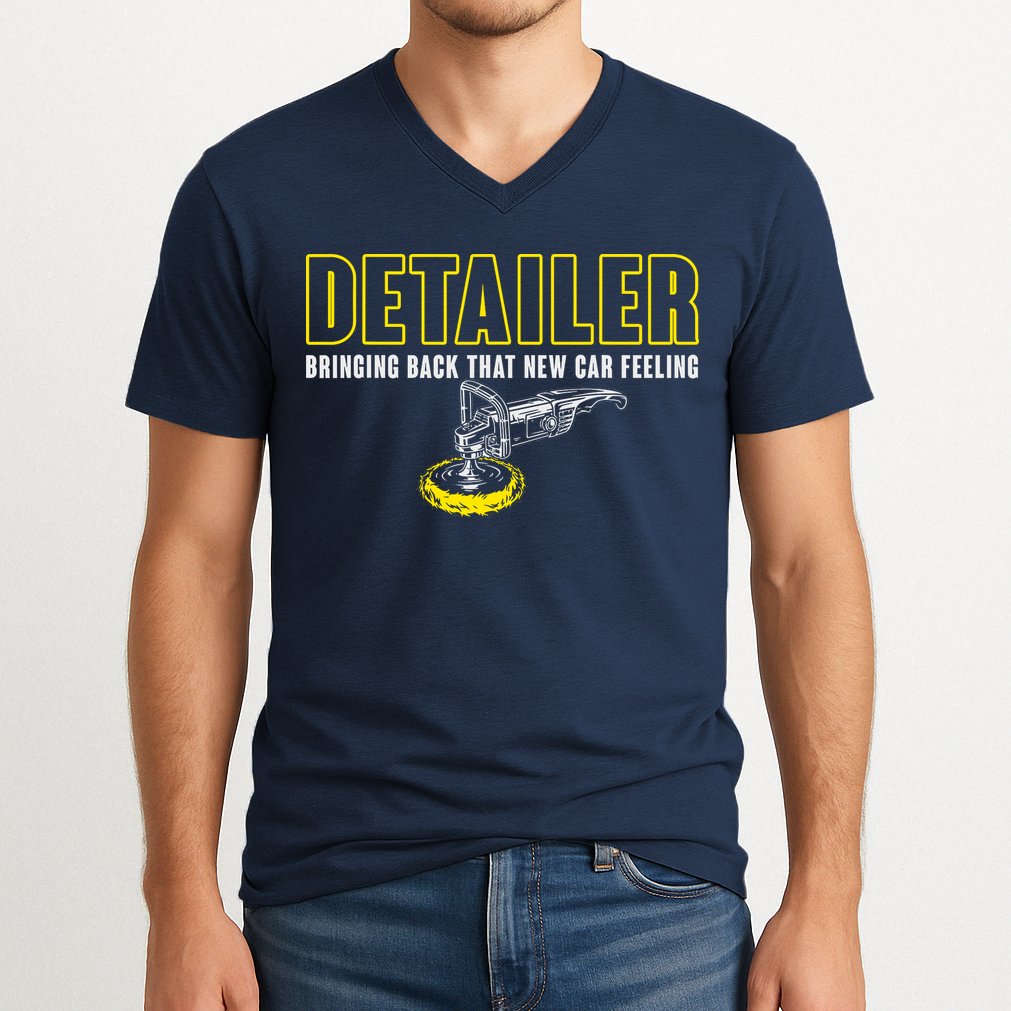 Detailer Bringing Back That New Car Feeling Auto Detailing V-Neck T-Shirt
