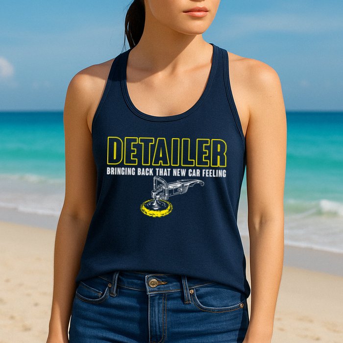 Detailer Bringing Back That New Car Feeling Auto Detailing Womens Tank Top