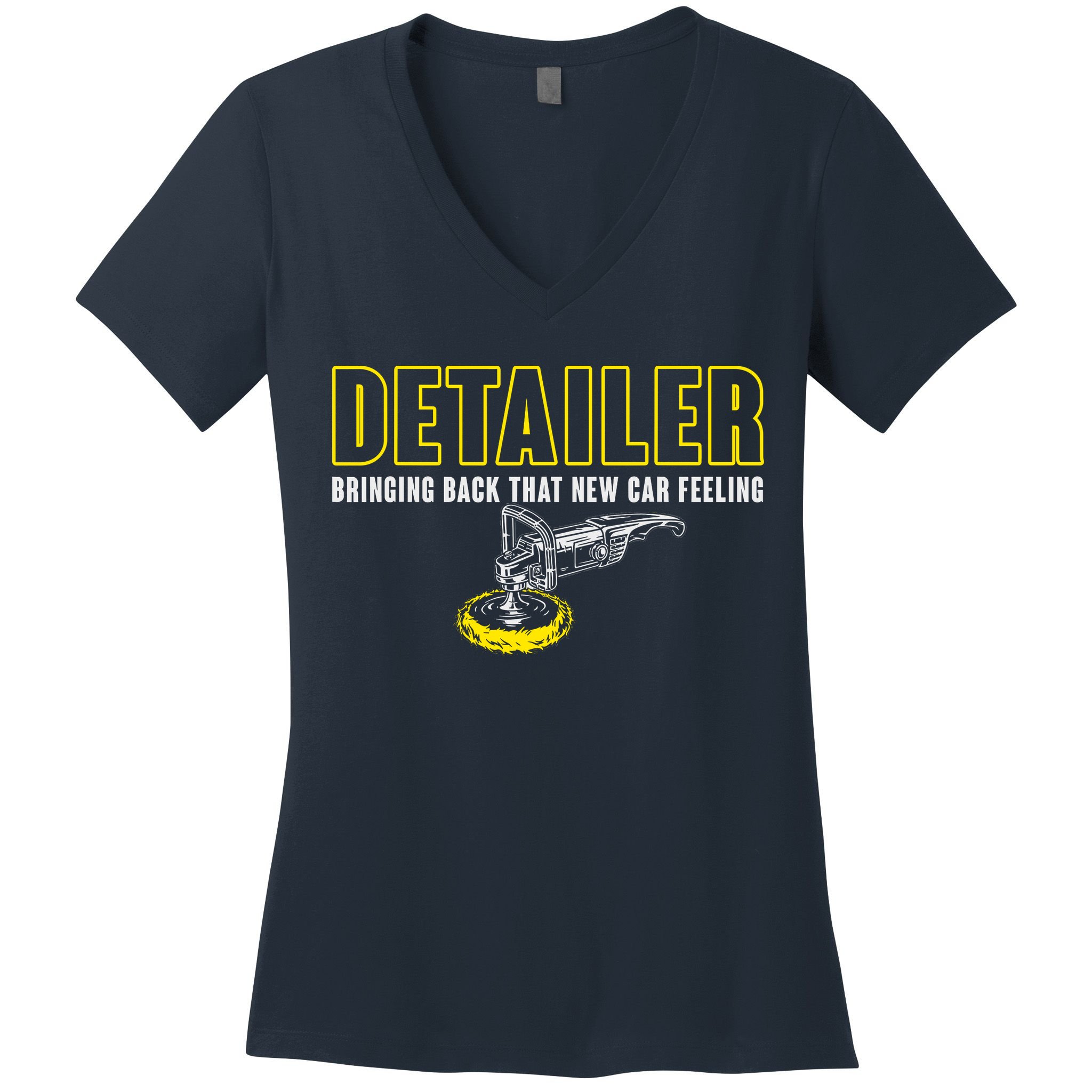 Detailer Bringing Back That New Car Feeling Auto Detailing Women's V-Neck T-Shirt