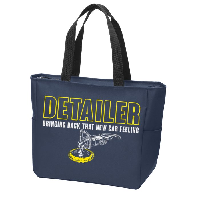 Detailer Bringing Back That New Car Feeling Auto Detailing Zip Tote Bag