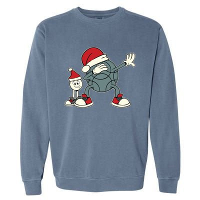 Dabbing Bocce Ball With Jack For Christmas Bocce Ball Cool Gift Garment-Dyed Sweatshirt