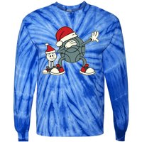 Dabbing Bocce Ball With Jack For Christmas Bocce Ball Cool Gift Tie-Dye Long Sleeve Shirt