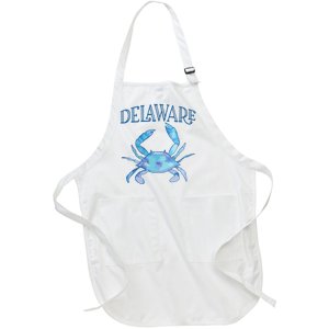 Delawares Beautiful Blue Crab Delaware Full-Length Apron With Pockets