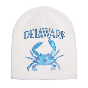 Delawares Beautiful Blue Crab Delaware Short Acrylic Beanie