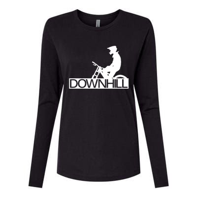 Downhill Bike Bicycle Downhill Womens Cotton Relaxed Long Sleeve T-Shirt