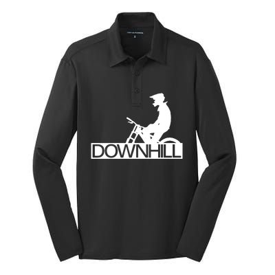 Downhill Bike Bicycle Downhill Silk Touch Performance Long Sleeve Polo