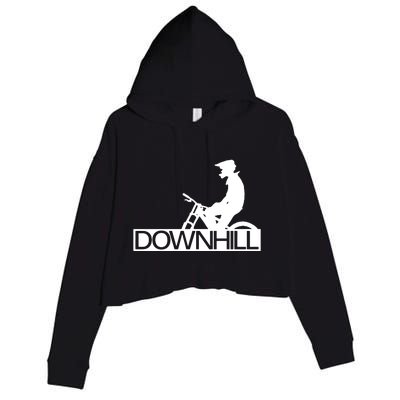 Downhill Bike Bicycle Downhill Crop Fleece Hoodie