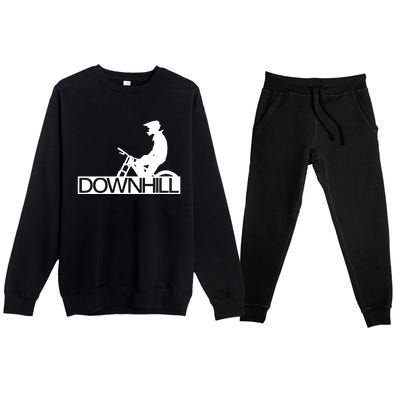 Downhill Bike Bicycle Downhill Premium Crewneck Sweatsuit Set