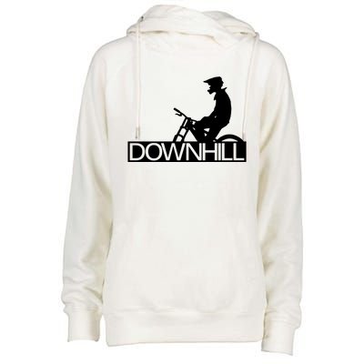 Downhill Bike Bicycle Downhill Womens Funnel Neck Pullover Hood