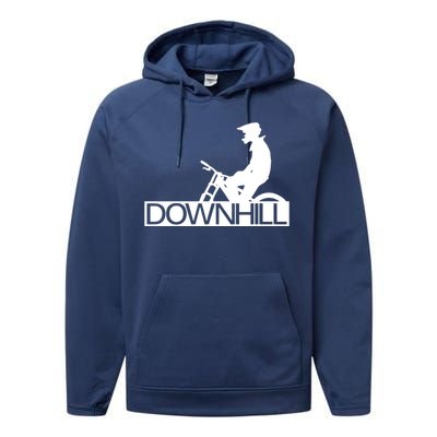 Downhill Bike Bicycle Downhill Performance Fleece Hoodie