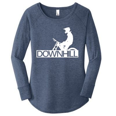 Downhill Bike Bicycle Downhill Women's Perfect Tri Tunic Long Sleeve Shirt