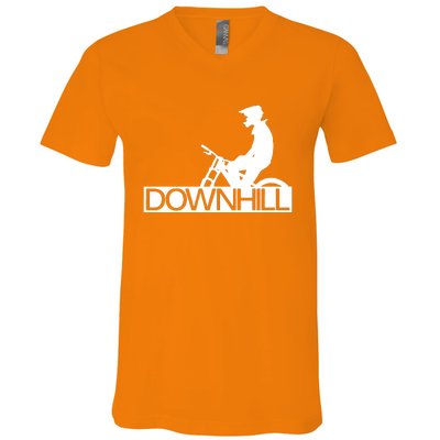 Downhill Bike Bicycle Downhill V-Neck T-Shirt