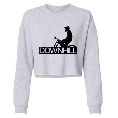 Downhill Bike Bicycle Downhill Cropped Pullover Crew