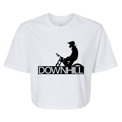 Downhill Bike Bicycle Downhill Bella+Canvas Jersey Crop Tee