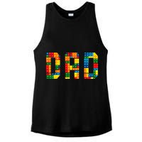Dad Brick Builder Funny Blocks Master Builder Ladies PosiCharge Tri-Blend Wicking Tank