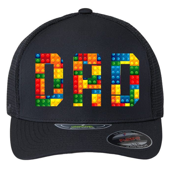 Dad Brick Builder Funny Blocks Master Builder Flexfit Unipanel Trucker Cap