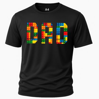 Dad Brick Builder Funny Blocks Master Builder Performance Shirt