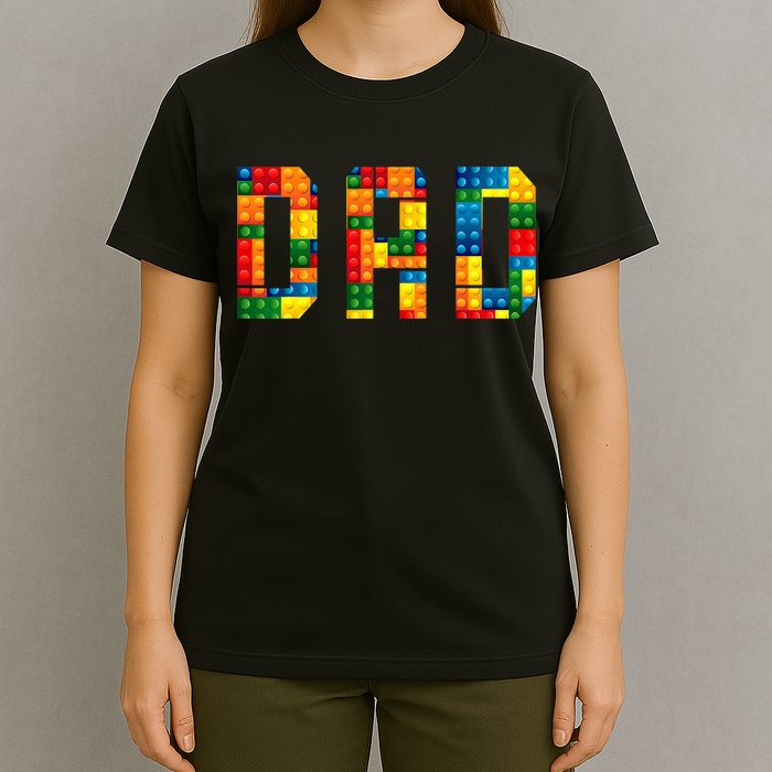 Dad Brick Builder Funny Blocks Master Builder T-Shirt