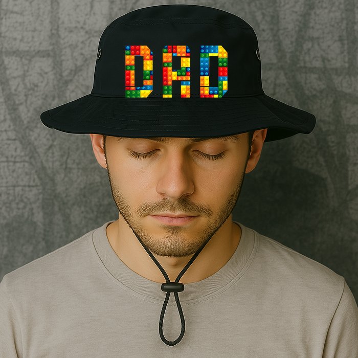 Dad Brick Builder Funny Blocks Master Builder Bucket Hat