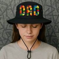 Dad Brick Builder Funny Blocks Master Builder Bucket Hat