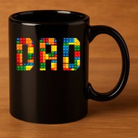 Dad Brick Builder Funny Blocks Master Builder 11oz C Handle Ceramic Mug
