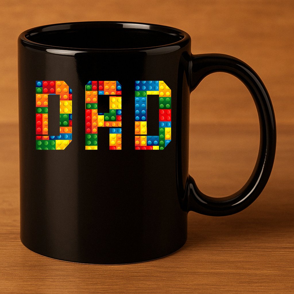 Dad Brick Builder Funny Blocks Master Builder 11oz C Handle Ceramic Mug