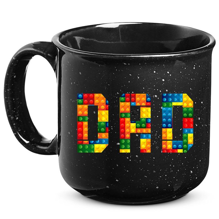 Dad Brick Builder Funny Blocks Master Builder 15oz Campfire Ceramic Mug