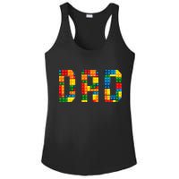 Dad Brick Builder Funny Blocks Master Builder Ladies PosiCharge Competitor Racerback Tank