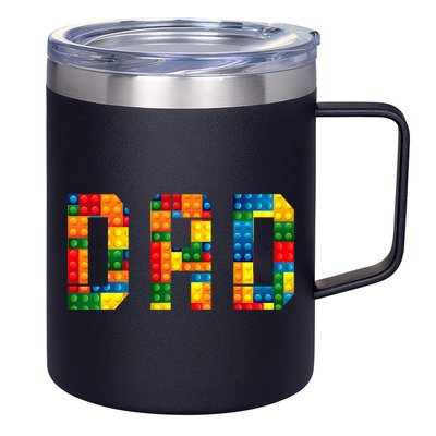Dad Brick Builder Funny Blocks Master Builder 12oz Stainless Steel Coffee Mug